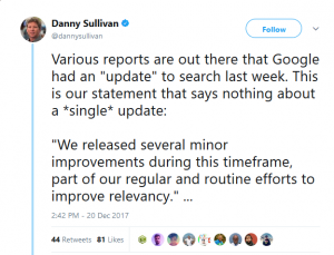 Danny Sullivan Tweet